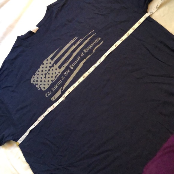 Unisex Navy Fruit of the Loom Pro-God Pro-Gun Pro-Life Short Sleeve Tee, NWOT - Picture 6 of 16